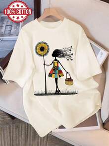 Women T-Shirts - [White] - View 6