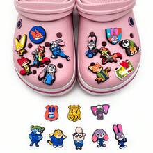 20Pcs Shoe Charms, Cute Cartoon Judy Hopps Nick Wilde Sloth Clawhauser PVC Shoe Decoration Accessories, Detachable Shoe Ornaments For Clogs, DIY Shoe Charms For Kids Adults Party Favor Gifts - Shoe Flower - View 5