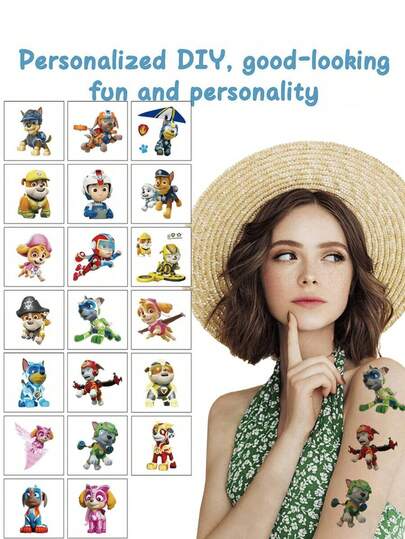 300pcs Easter Decorative Cartoon Stickers, High-End Colorful Anime Graffiti Creative Stickers (Random Styles)
