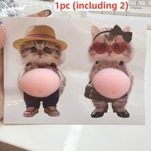 可爱3D猫咪肚皮墙贴 - 柔软舒适的小猫咪垫，动物防撞保护垫，适用于公寓、家庭、浴室、厨房和卧室，也可用于手机、笔记本电脑、宠物门/墙面保护，强力粘胶 - 幸運馬防撞貼 - 查看 12
