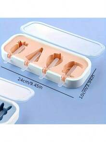 1 khuôn silicon làm bánh pudding/kem - Hình hoạt hình (động vật, trái cây) Khuôn làm kem tại nhà, nhẹ và dễ sử dụng, vật dụng cần thiết cho mùa hè - trắng - Xem 4