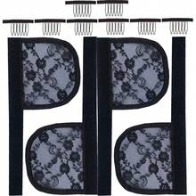 Black Lace Hair Net Base, For Scrunchie Lace Bun, Suitable For Braided Ponytail Hair Extension - View 12
