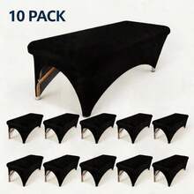 NIMBUSKNIT 1/2/4/6/8/10PACK 6FT Professional Spa Bed Cover - Heavy-Duty Elastic Lash & Massage Bed Protector, Stretch-Resistant & Wrinkle-Free, Salon Essential, Stylish Design, Smooth Texture, Machine Washable, Suitable For Massage, Waxing, Tattooing, Great For Salon Setup, Comfortable & Clean - 黑色 - 查看 17