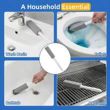 Tomnk 20pcs Pumice Stone For Toilet Bowl Cleaning, With 3pcs Handle, Scouring Stick Remove Toilet Bowl Hard Water Rings, Calcium Buildup And Rust For Cleaning Toilet, Bathroom, Kitchen Sink, Grill - xám - Xem 4