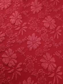Đầm ôm sát dáng peplum màu đỏ jacquard cỡ lớn AOMEI dành cho nữ, cổ tròn, chất liệu lưới xuyên thấu, phối nhiều mảnh, thích hợp cho dạ hội, tiệc prom, đám cưới, các dịp đặc biệt. - Đỏ - Xem 8