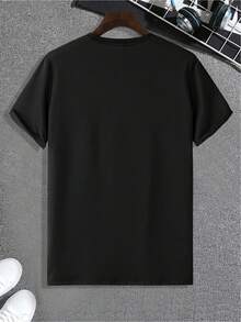 Men's Graphic Streetwear T-Shirts, Cotton Summer Tops, White, Women's Graphic T-Shirt - màu đen - Xem 2
