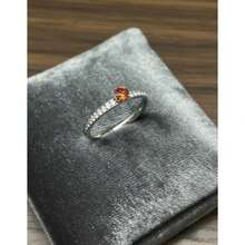 Stainless Steel Silver Solitaire/Stacking Ring With Colored Zirconia Stone, 4mm, For Graduation Or Debutante Parties. - Rojo - Ver 2