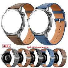 22mm Quick Release Design Synthetic Leather Watch Band, Compatible With Forerunner 745/265/255, Venu 3/2, Vivoactive 4, Galaxy Watch 3/3 Pro/4/4 Pro, Watch GT 2/2e/2 Pro/3/3 Pro/4, Men's Casual/Business Smartwatch Strap Accessory. - 22mm - View 3