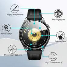 舒适贴合钢化玻璃膜 4 片装，适用于华为 Watch GT6-41mm 和 GT6-46mm，9H 硬度，防刮花，防指纹，无气泡，母亲节/生日礼物 - 4個,適用於GT6-41mm - 查看 5