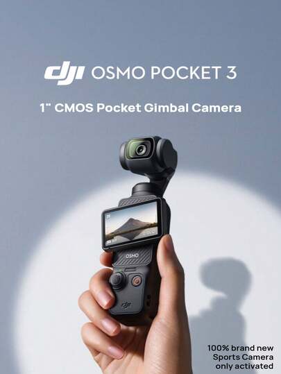 dji Osmo Pocket 3 Action Camera, 1-Inch Pocket Gimbal Camera, Handheld Digital Camera, 4K Resolution/120fps Video Recording Camera, Three-Axis Image Stabilization, Suitable For Travel Photography, Videography, Live Streaming, And Vlog Shooting (Brand New, Only Opened And Activated).