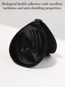 3cm Thick Silicone Invisible Adhesive Bra Pads, Cleavage Enhancing Bust Lift Tape, Suitable For Strapless Dresses, Wedding Gowns - Black - View 4