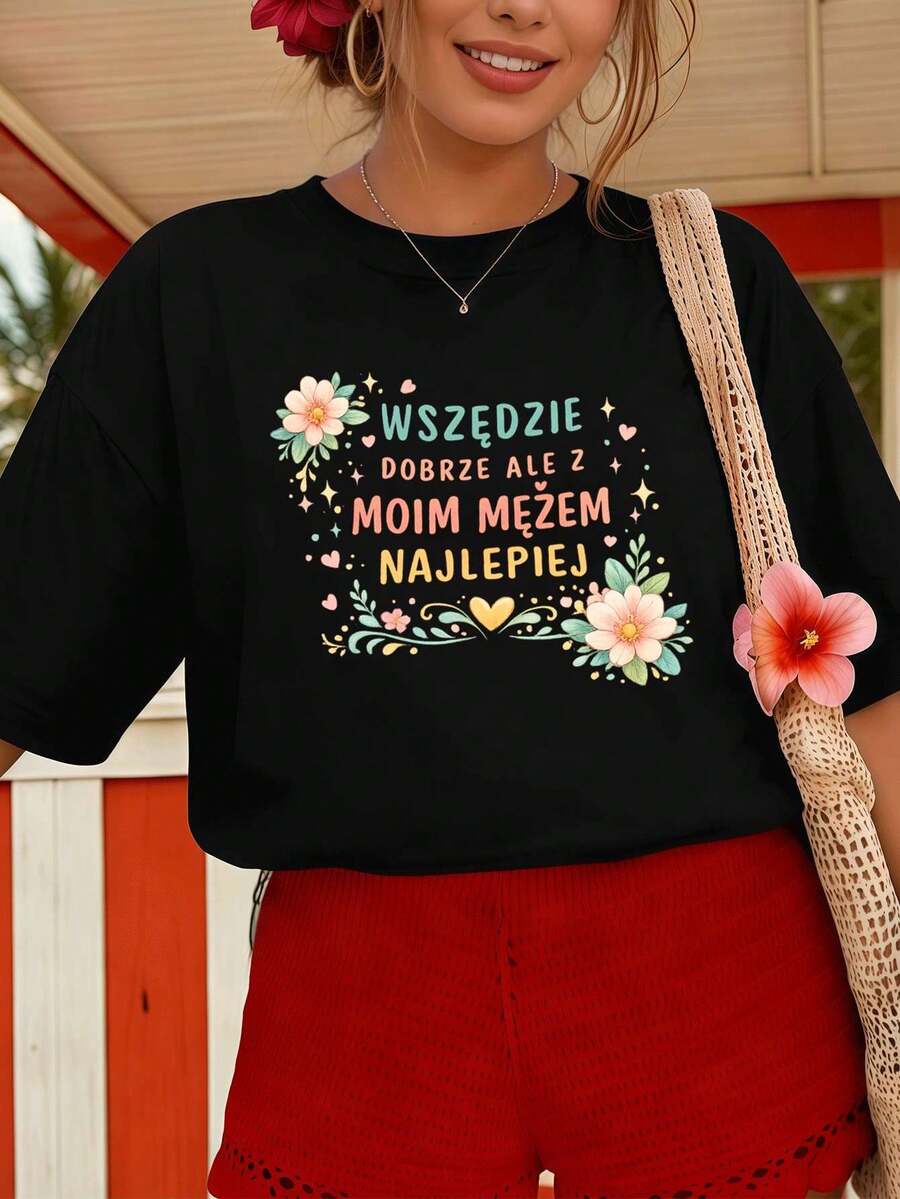 Dam-T-shirts - Svart - Visa 1