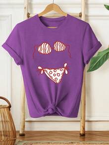 Women T-Shirts - [White] - View 9