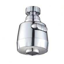 1/2件套通用房车水龙头适配器，厨房水龙头连接器，360°旋转，可调节圆形，房车水龙头喷头，厨房小工具，延长杆 - 銀色 - 查看 11