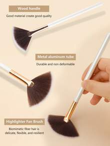 1/2/5/10/20 Piece Set Fan Brush Facial Mask Brush Applicator Ultra-Thin Soft Vermicelli Mask Brush Beauty Products Mud Cream Peeling Makeup. - Multicolor - View 4