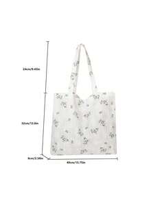 Floral Pattern Fashion Tote Bag, Spring/Summer - Multicolor - View 8