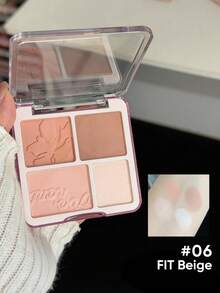 JUDYDOLL 2-In-1 Blush & Highlighter Palette, 9g, Cream Blush & Highlighter, Pearl/Matte Finish, New Arrival, Suitable For Dates, Weddings, Parties, Gift For Friends And Girlfriends - #06 FIT Beige - View 6