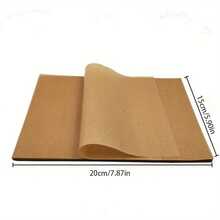 Papel encerado engrosado, adecuado para freír y hornear, papel absorbente de aceite para freidora de aire, hornear, asar a la parrilla y cocinar - marrón - Ver 2