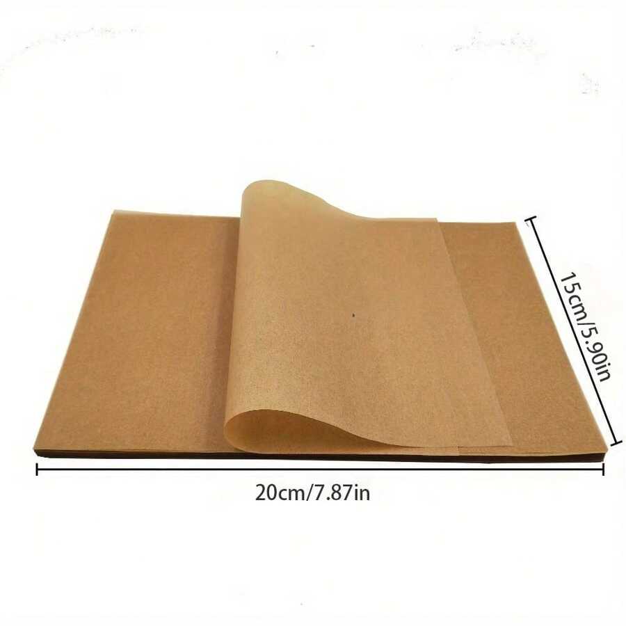 Papel encerado engrosado, adecuado para freír y hornear, papel absorbente de aceite para freidora de aire, hornear, asar a la parrilla y cocinar