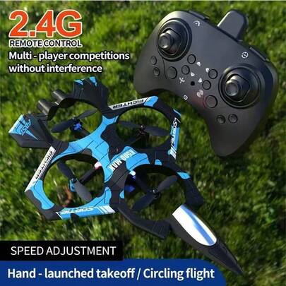 Avión RC de espuma K500 con giros de 360° y función de suspensión, equipado con sistema de retención de altitud, adecuado para principiantes, con luces LED, avión RC recargable por USB, regalo perfecto para niños en cumpleaños/Navidad/Halloween