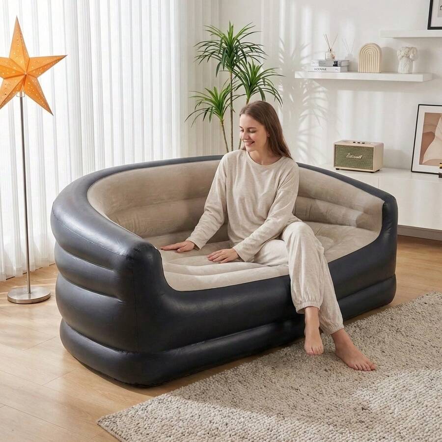 Giường sofa bơm hơi, thích hợp cho sử dụng trong nhà/cắm trại/hoạt động ngoài trời, sofa thư giãn bơm hơi. - Nhiều màu - Xem 1