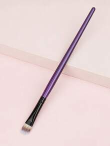 Pincel de maquillaje morado, pincel de sombra de ojos mediano, cerdas suaves de pelo de ardilla, mango de madera sólida, pincel profesional para difuminar sombras de ojos - Morado - Ver 2