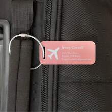 Customizable Aluminum Alloy Luggage Tag - Lightweight And Durable Metal, Unique Pattern - For Recording Life, Home Decor, Anniversary Decor - Multicolor - View 5