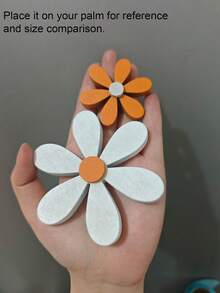 2pcs Wooden Daisy Desktop Decor Set, Pastoral Spring Style, Designed For Interior Decor, Suitable For Desk Or Coffee Table, Exquisite Floral Design Creates Fresh Seasonal Atmosphere - Two-piece Set - View 9