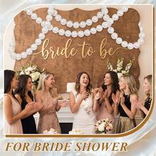 White Pearl Ball Wedding Hanging Decor - Pearl White Ball Hanging Garland, Suitable For Wedding Engagement Baby Shower Decoration Crafts (More Sets For Longer Effect), Party Decor Pearl Hanging Ornament - White - View 6