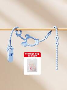 1 pieza Cadena anti-pérdida de chupete de bebé de silicona, correa de chupete, clip de chupete de silicona elástica, apta para biberones, chupetes, mordedores de bebé - Multicolor - Ver 13