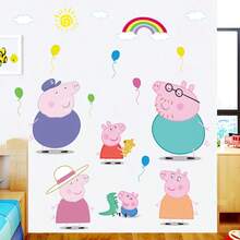 Peppa Pig Family Creative & Fun Bathroom Stickers Decor, Including Cartoon Characters Peppa And George. Cute Waterproof Stickers For Bathroom, Kitchen, Living Room - XZPQ07 - View 2