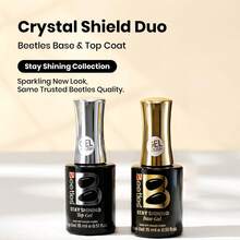 2Pcs 15ML Beetles Gel Base & Top Coat Set, No Wipe High Gloss Top Coat, Strong Adhesion Base Coat, Long Lasting UV Gel Nail Polish, Professional Nail Art Manicure Gifts For Women - 2Pcs 15ML Gel Base & Top Coat - 查看 1