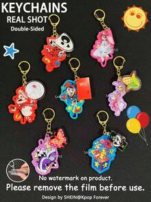 TADC钥匙扣、数字马戏团贴纸、动漫周边、Ragatha、Jax、Zooble、Kinger、Gangle钥匙扣、卡通动漫钥匙扣、收藏钥匙扣、包包挂饰、汽车配件、节日礼物、生日礼物 - 彩色 - 查看 2