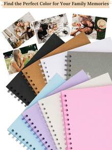 Album ảnh tự làm kích thước 6.7 inch, bìa cứng giấy Kraft, 40 trang, phù hợp với ảnh 4x6/5x7, thích hợp cho đám cưới, kỷ niệm, gia đình, du lịch và các dịp khác. - Quảng trường - Xem 4