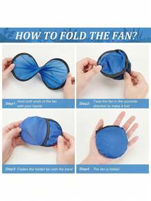 1/8pcs Nylon Foldable Fan - Multi-Color, Retractable, Cooling Fan - Convenient For Outdoor Carry - Summer Cooling Fan - L - View 6