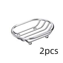 1/2 buah Tempat Sabun Oval, Wadah Sabun Pengering Otomatis, Kotak Penyimpanan Sabun Kamar Mandi, Bahan Stainless Steel Tebal, Tahan Lama, Aksesori Kamar Mandi - Beraneka warna - View 10