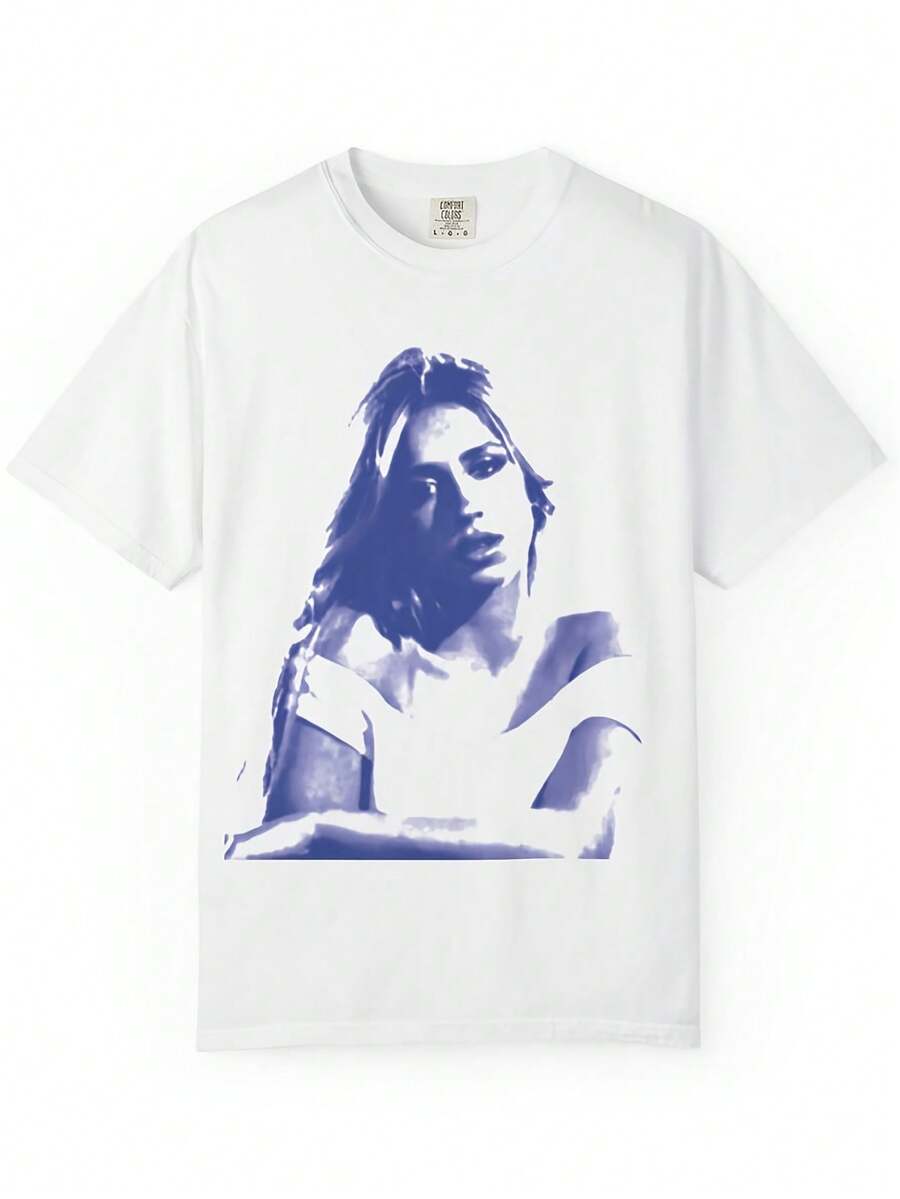 Damtoppar 20262026 Ny TT a te MM c Rae Miss Possessive World Tour Unisex T-shirt | Avslappnad rund halsringning, lätt stretchigt tyg, normal passform, tryckt mönster, perfekt för alla årstider, sommaroutfit för kvinnor - [Vit] - Visa 1