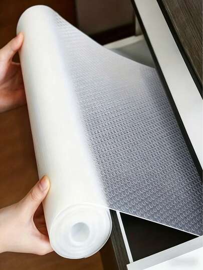 1 Roll Large Multipurpose Non-Slip Mat, Dotted Texture Flat Cabinet Liner, Made Of EVA Material, Dust-Proof, Mildew-Resistant, Odorless, Soft And Easy To Cut, Suitable For Kitchen Cabinets, Wardrobe Lining, Shelves And Countertops, Also Can Be Used As A Thoughtful Gift