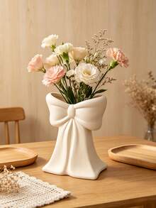 1 pieza Jarrón con lazo, jarrón decorativo lindo y estético, adecuado para decoración de mesa, estantería y sala de estar del hogar - Arco alto - Ver 3