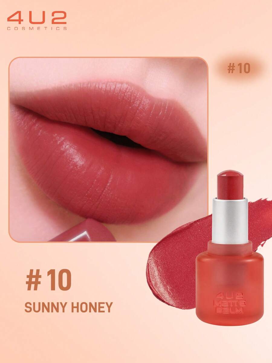 Son lì 4U2, màu hồng mùa thu, quyến rũ, phù hợp với mọi tông da, lâu trôi 16 tiếng, chống nước, chống mồ hôi, không bết dính, tạo nên vẻ ngoài cuốn hút, đa năng khi đi làm, cao cấp, tuyệt vời cho Giáng sinh, Halloween, tiệc tùng, lễ hội âm nhạc, lễ hội hóa trang, quà tặng cho bạn gái, bạn thân, mẹ, con gái, chống nước, lâu trôi, không phai màu, không bết dính, thiết kế đẹp mắt, 4.75g/0.16oz - 10 Mật ong nắng - Xem 1