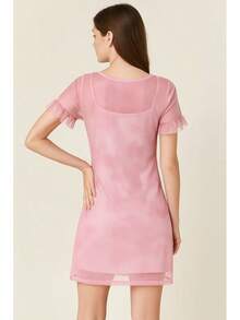 PINK NET DRESS NET FCQ9 - White - View 4