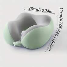 Almohada para el cuello en forma de U para adultos, soporte ergonómico para la siesta en viajes y oficina, comodidad media y suave para protección del cuello, almohada para el cuello RT6T - Negro - Ver 11