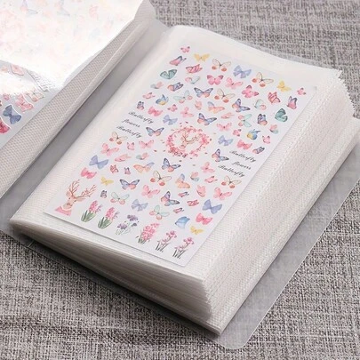 1. Sổ lưu trữ sticker móng tay dung lượng lớn: Album trống để sưu tầm sticker, sắp xếp và trưng bày dụng cụ làm móng, thích hợp cho kỳ nghỉ ở bãi biển, phòng tắm, phòng ngủ và những nơi khác, dung lượng lớn.