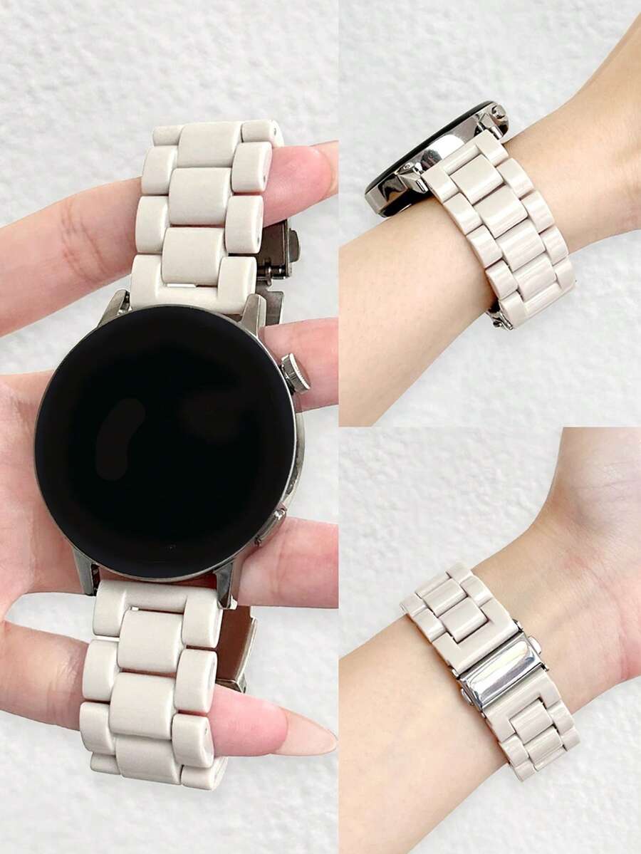 可爱糖果色亚克力表带，适用于三星 Galaxy Watch 7/6/5/4/5 Pro；女士夏季彩虹树脂手链，适用于 40/43/44/45/47mm 表盘，表带宽度 20mm/22mm
