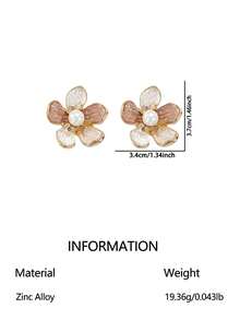 Cring Coco 2 Buah Penutup Kancing Mewah Ringan Wanita, Motif Bunga Khaki dengan Inlay Mutiara Imitasi, Kancing Manset Kemeja Paduan Seng yang Dapat Dilepas, Kancing Dekoratif dengan Jahitan Penuh di Bagian Belakang, Manset Multifungsi, Perhiasan Mewah untuk Pemakaian Sehari-hari Saat Bepergian - Khaki - View 13