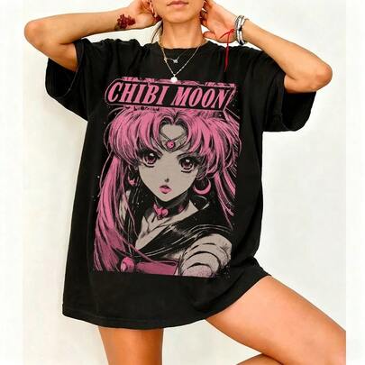 Summer Tops For Women  
 Retro 90s Anime Graphic T-Shirt  
Summer Cotton Men's And Women's Tee  
Streetwear Casual   
Short Sleeve  
Couple Hip Hop  
100% Cotton