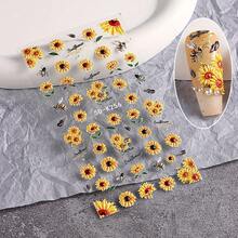 Sunflower, Hardworking Bee, Art Stickers, Self-Adhesive Single-Use, Suitable For Women And Girls Decoration, Applicable For Spring, Summer, Autumn Nail Art Supplies - Multicolor - View 16