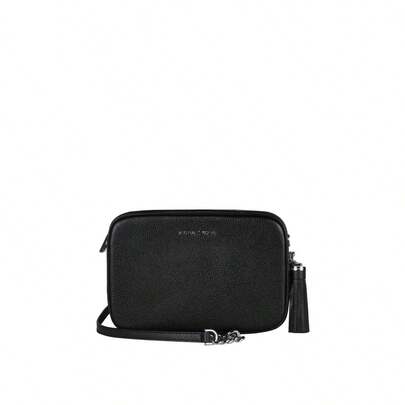  Michael Kors Crossbodies Solid Color Women's Single Shoulder Crossbody Bag 32F7SGNM8L BLACK