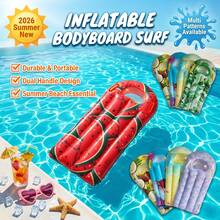 Inflatable Surfboard, Random Color Delivery For Surprise, Washes Clean With Water, Transparent Window To See Underwater, Beginner Balance Training Board, Water Surfing Float, Beach Resting Seat, Swimming Pool Play, Lake Leisure Drifting, Made Of PVC, Lightweight And Portable, Foldable And Space-Saving, Easy To Inflate And Deflate, Pool Inflatable, Beach Essentials, Pool Float - Random Color Float - View 3