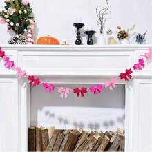 12 Stück 3D rosa Schleifen Deko, geeignet für Geburtstagsfeiern, Hochzeiten, Wanddekoration Zuhause, Feiertage und Party Hintergrund Dekoration - Mehrfarbig - Übersicht 8